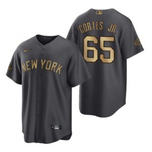 68635346b4706_1 Men's New York Yankees #65 Nestor Cortes Jr. 2022 All-Star Charcoal Cool Base Stitched Baseball Jersey
