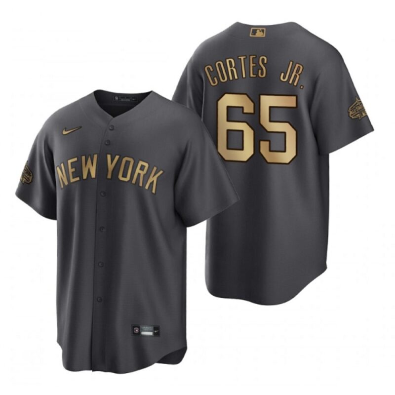 68635346b4706_1 Men's New York Yankees #65 Nestor Cortes Jr. 2022 All-Star Charcoal Cool Base Stitched Baseball Jersey