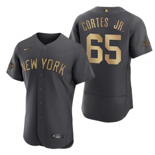 68635349b9318_1 Men's New York Yankees #65 Nestor Cortes Jr. 2022 All-Star Charcoal Flex Base Stitched Baseball Jersey