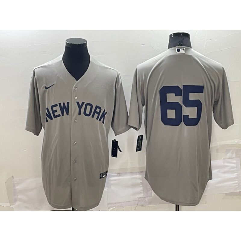 6863535031324_1 Men's New York Yankees #65 Nestor Cortes Grey Field of Dreams Cool Base Stitched Baseball Jersey