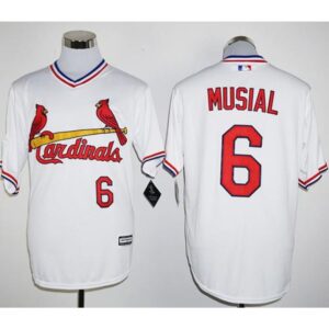 686353994ee6e_1 Cardinals #6 Stan Musial White New Cool Base Cooperstown Stitched MLB Jersey