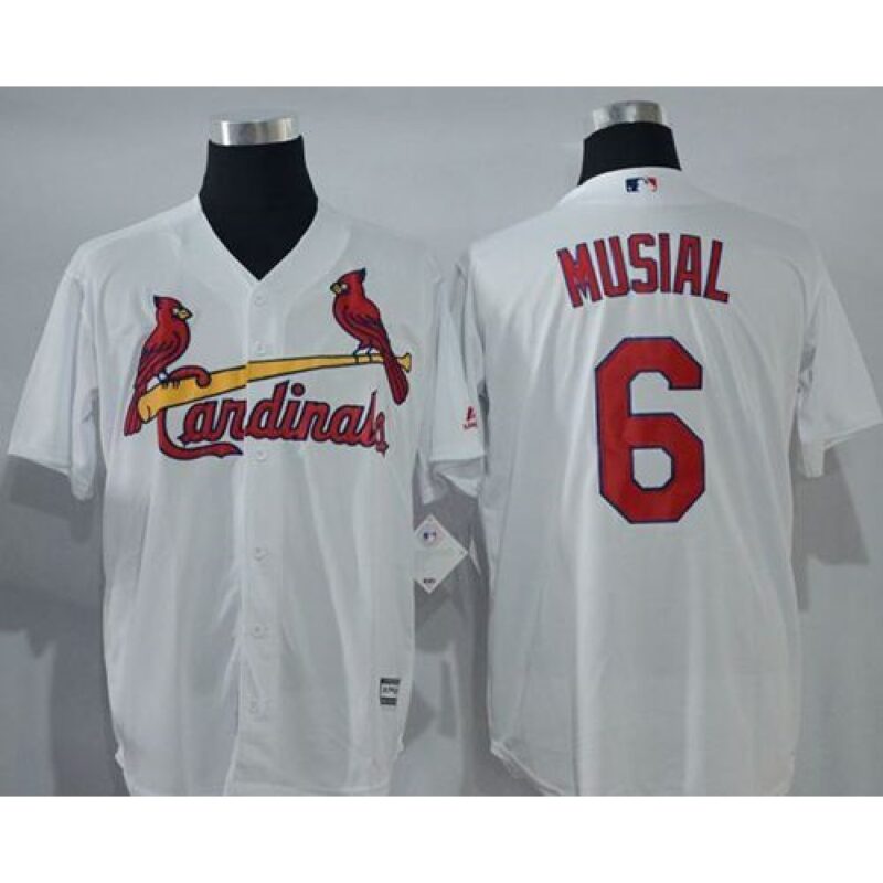6863539c786e1_1 Cardinals #6 Stan Musial White New Cool Base Stitched MLB Jersey