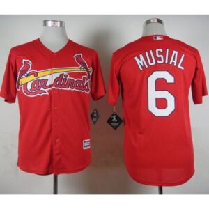 686353a2cc21e_1 Cardinals #6 Stan Musial Red Cool Base Stitched MLB Jersey