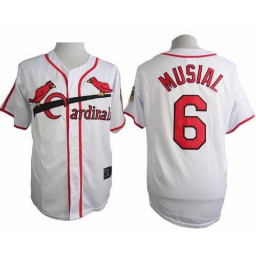 686353a9a7d62_1 Cardinals #6 Stan Musial White Cooperstown Throwback Stitched MLB Jersey