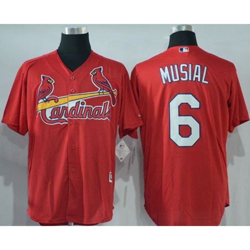 686353c0c7d5a_1 Cardinals #6 Stan Musial Red New Cool Base Stitched MLB Jersey
