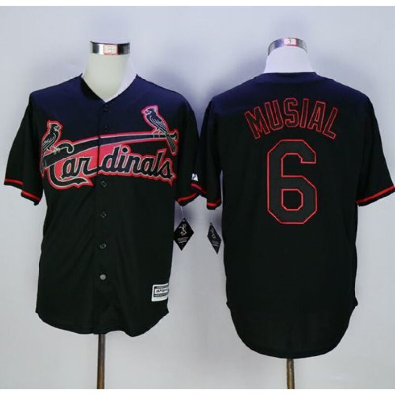 686353c73d61a_1 Cardinals #6 Stan Musial Black New Cool Base Fashion Stitched MLB Jersey