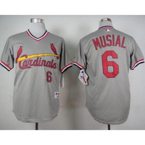 686353cd9ea8d_1 Cardinals #6 Stan Musial Grey 1978 Turn Back The Clock Stitched MLB Jersey