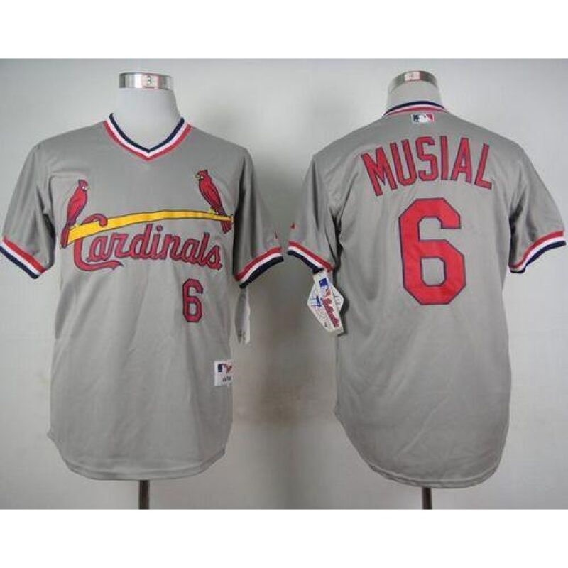 686353cd9ea8d_1 Cardinals #6 Stan Musial Grey 1978 Turn Back The Clock Stitched MLB Jersey