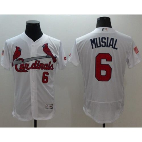 686353d796f11_1 Cardinals #6 Stan Musial White Fashion Stars & Stripes Flexbase Authentic Stitched MLB Jersey