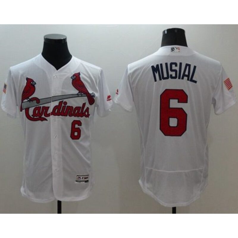 686353d796f11_1 Cardinals #6 Stan Musial White Fashion Stars & Stripes Flexbase Authentic Stitched MLB Jersey