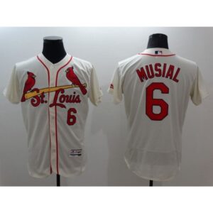 686353e186837_1 Cardinals #6 Stan Musial Cream Flexbase Authentic Collection Stitched MLB Jersey