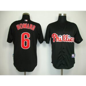 686353f98a53d_1 Phillies #6 Ryan Howard Black Stitched MLB Jersey