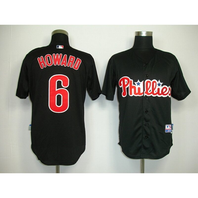 686353f98a53d_1 Phillies #6 Ryan Howard Black Stitched MLB Jersey