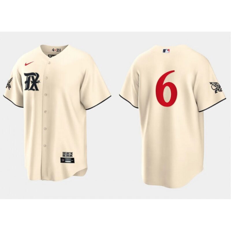 6863540d89bb3_1 Men's Texas Rangers #6 Josh Jung Cream 2023 City Connect Cool Base Stitched Baseball Jersey