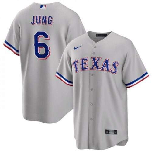 68635413eb3c9_1 Men's Texas Rangers #6 Josh Jung Grey Cool Base Stitched Baseball Jersey