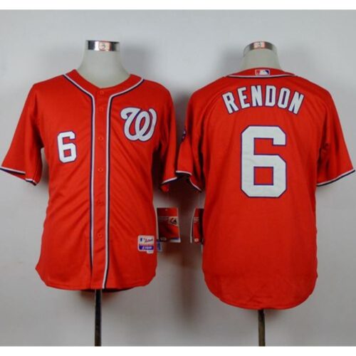 6863543673695_1 Nationals #6 Anthony Rendon Red Cool Base Stitched MLB Jersey