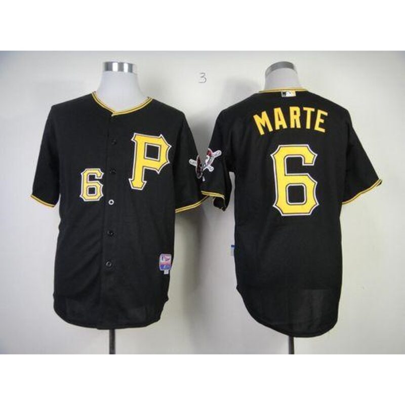 6863546fa2ac7_1 Pirates #6 Starling Marte Black Cool Base Stitched MLB Jersey