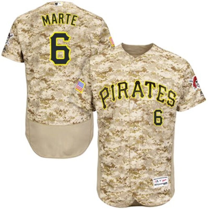 6863548067c92_1 Pirates #6 Starling Marte Camo Flexbase Authentic Collection Stitched MLB Jersey