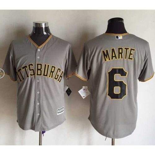 6863549441a28_1 Pirates #6 Starling Marte Grey New Cool Base Stitched MLB Jersey