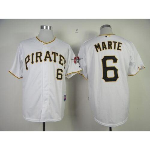6863549e14dba_1 Pirates #6 Starling Marte White Cool Base Stitched MLB Jersey
