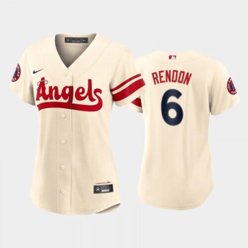 686354ad785db_1 Women's Los Angeles Angels #6 Anthony Rendon 2022 Cream City Connect Stitched Baseball Jersey(Run Small)
