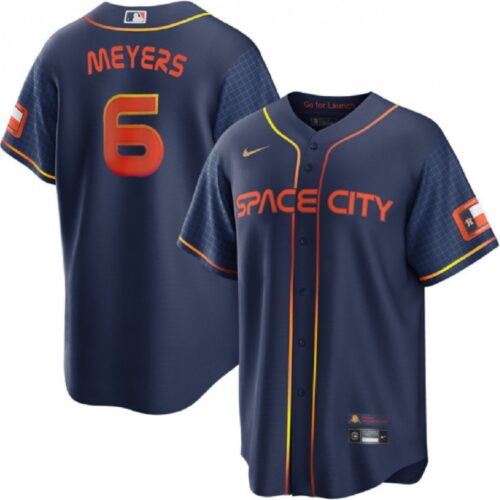 686354c37ef78_1 Men's Houston Astros #6 Jake Meyers Navy City Connect Cool Base Stitched Baseball Jersey