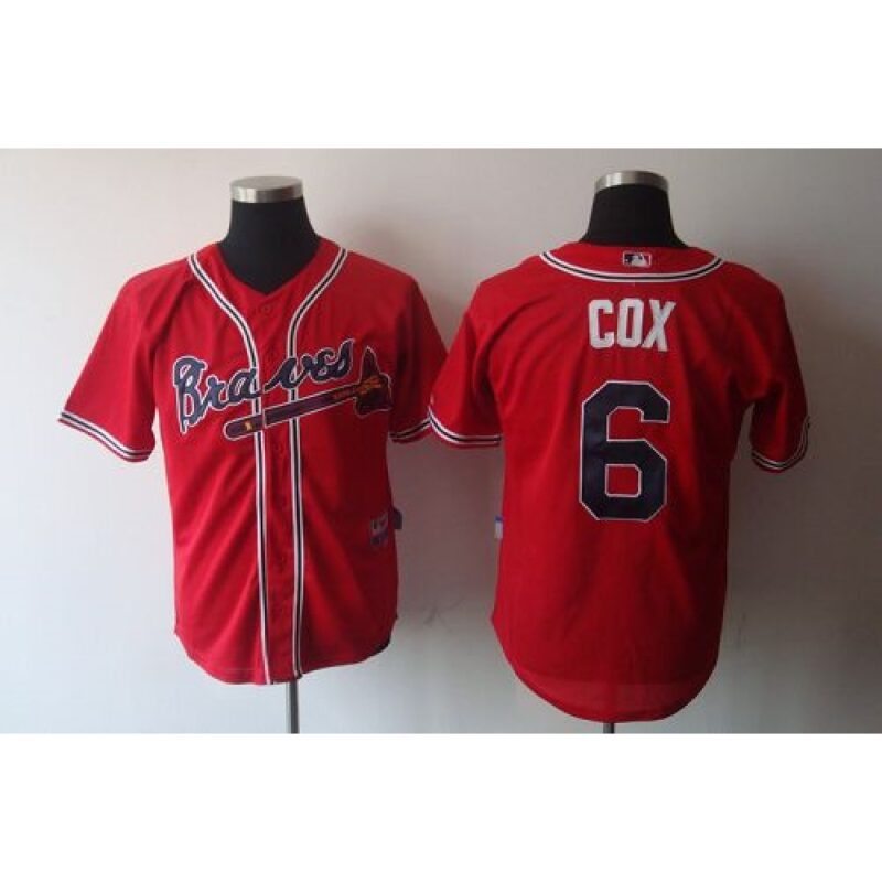 686354d4421c4_1 Braves #6 Bobby Cox Red Stitched MLB Jersey