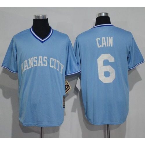 686354f481494_1 Royals #6 Lorenzo Cain Light Blue Cooperstown Stitched MLB Jersey