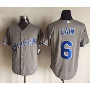 68635500a8ea3_1 Royals #6 Lorenzo Cain New Grey Cool Base Stitched MLB Jersey