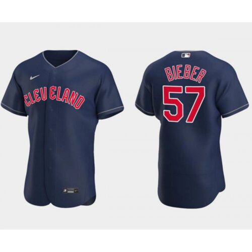 686355d3266cc_1 Women's Cleveland indians #57 Shane Bieber Flex Base Stitched Baseball Jersey(Run Small)