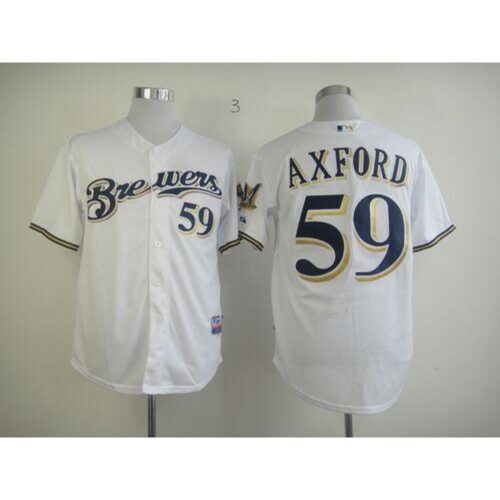 686355e675fec_1 Brewers #59 John Axford White Cool Base Stitched MLB Jersey