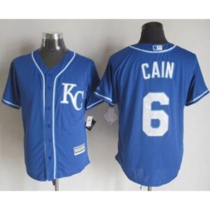 6863566768640_1 Royals #6 Lorenzo Cain Blue Alternate 2 New Cool Base Stitched MLB Jersey