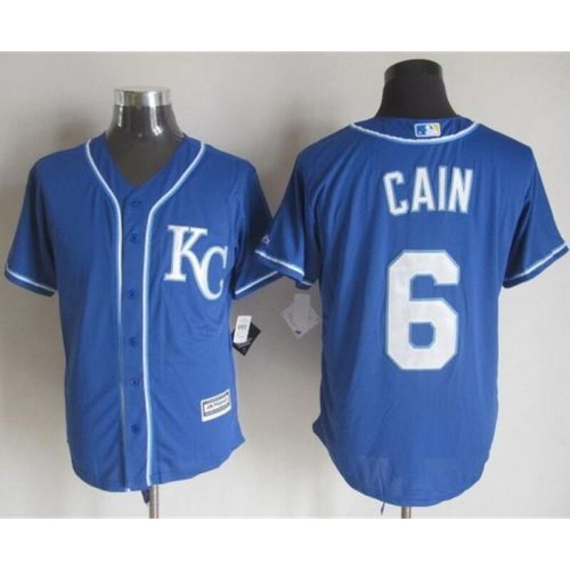 6863566768640_1 Royals #6 Lorenzo Cain Blue Alternate 2 New Cool Base Stitched MLB Jersey