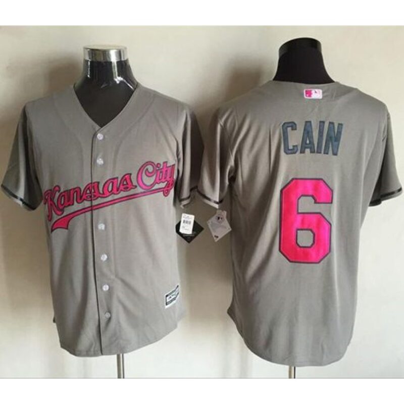 6863569f885f9_1 Royals #6 Lorenzo Cain Grey New Cool Base 2016 Mother's Day Stitched MLB Jersey