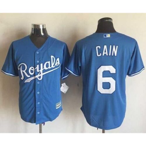 686356b097635_1 Royals #6 Lorenzo Cain Light Blue Alternate 1 New Cool Base Stitched MLB Jersey