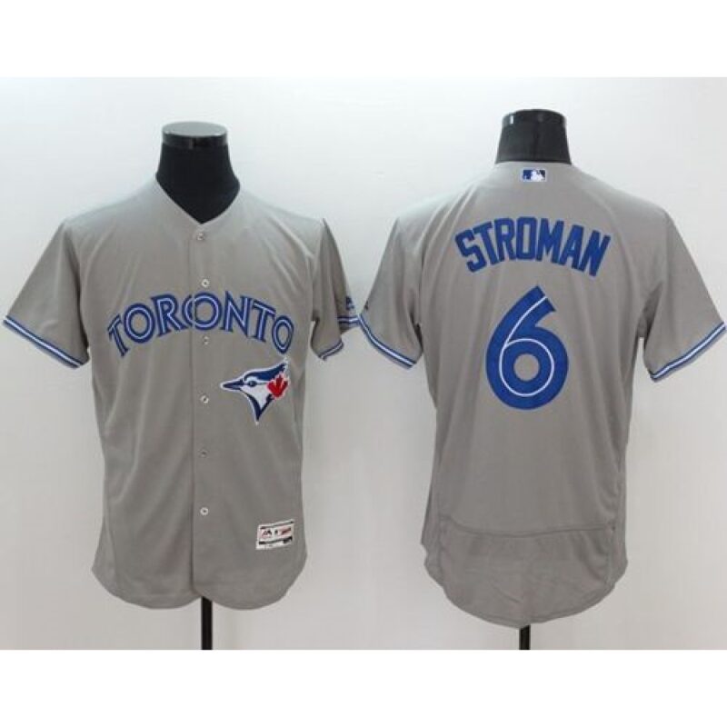 686356d194659_1 Blue Jays #6 Marcus Stroman Grey Flexbase Authentic Collection Stitched MLB Jersey