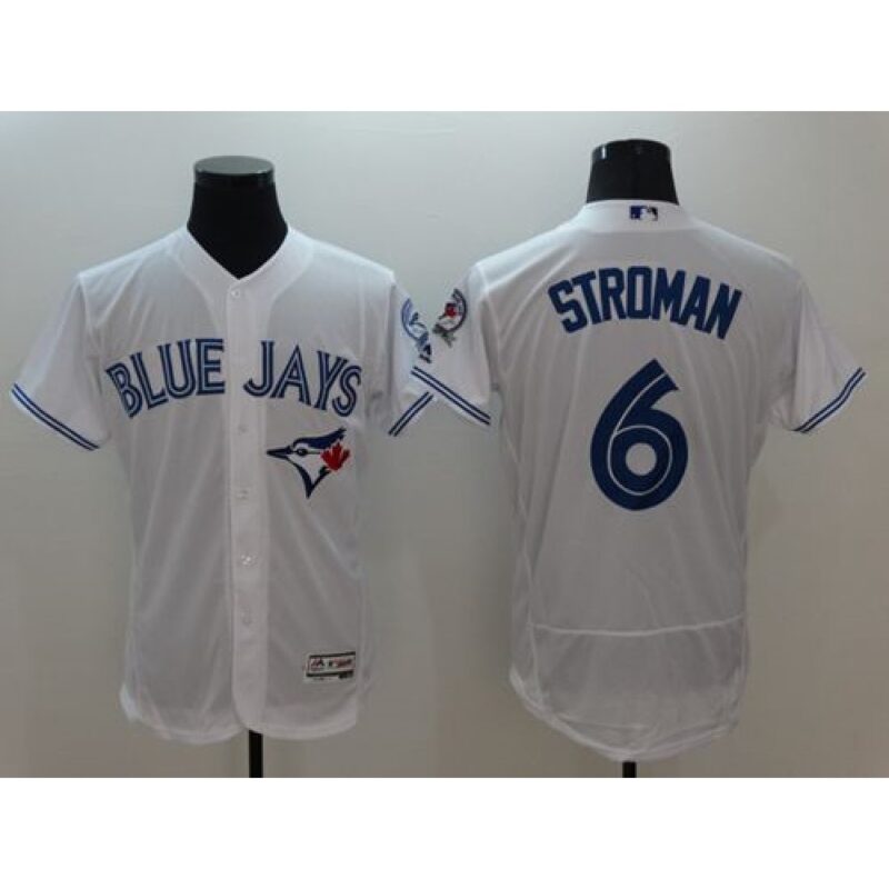 686356f8c9efd_1 Blue Jays #6 Marcus Stroman White Flexbase Authentic Collection Stitched MLB Jersey