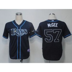 6863573b521e6_1 Rays #57 Jake Mcgee Dark Blue Cool Base Stitched MLB Jersey