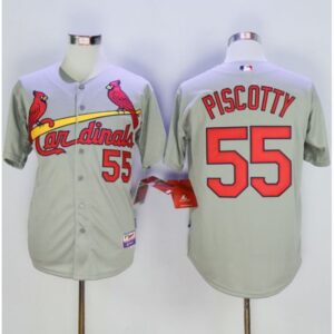 686357948cf13_1 Cardinals #55 Stephen Piscotty Grey Cool Base Stitched MLB Jersey