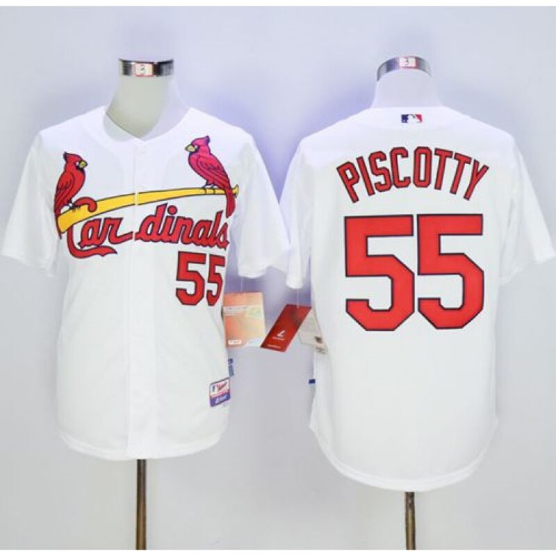 6863579850cde_1 Cardinals #55 Stephen Piscotty White Cool Base Stitched MLB Jersey