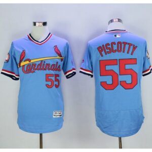 686357a1f3cea_1 Cardinals #55 Stephen Piscotty Light Blue Flexbase Authentic Collection Cooperstown Stitched MLB Jersey