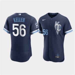 686357d3a1a78_1 Men's Kansas City Royals #56 Brad Keller 2022 Navy City Connect Flex Base Stitched MLB Jersey