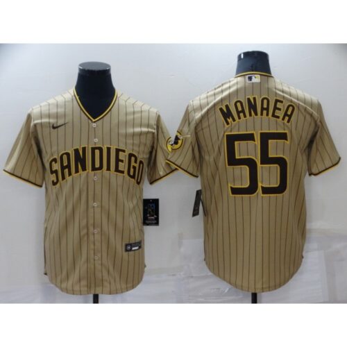 686357e16122e_1 Men's San Diego Padres #55 Sean Manaea Tan Brown Cool Base Stitched Jersey