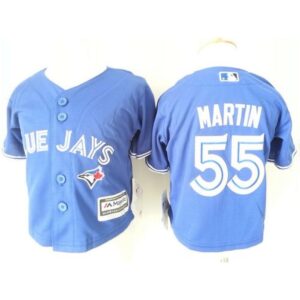 6863581513b0d_1 Toddler Blue Jays #55 Russell Martin Blue Cool Base Stitched MLB Jersey