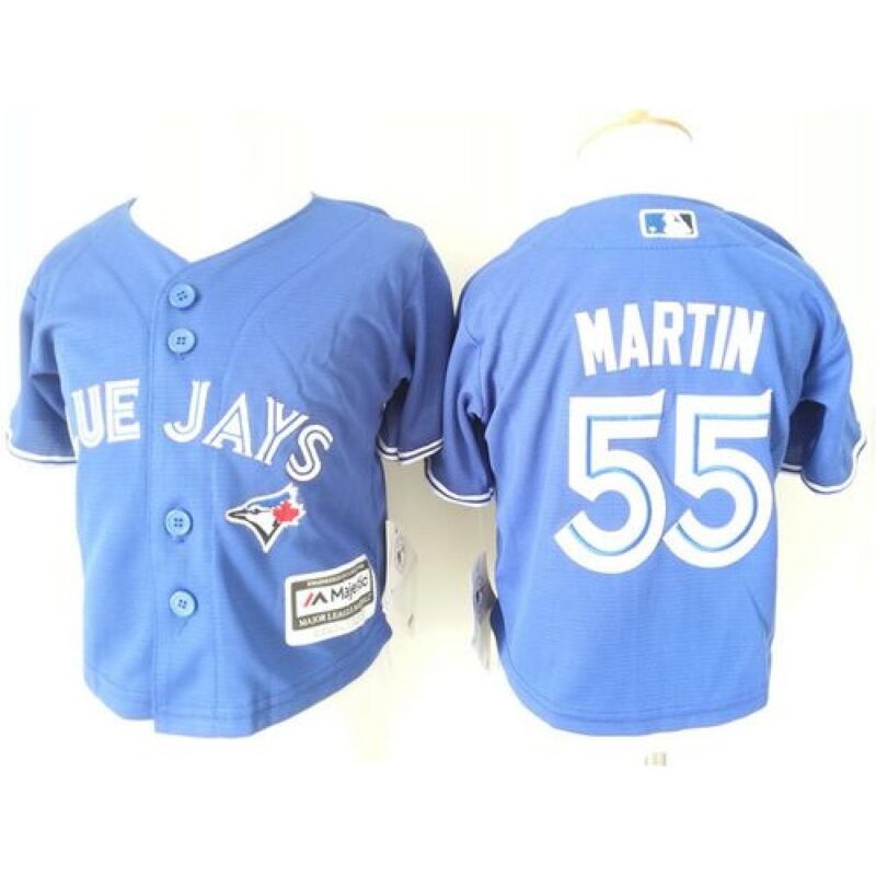 6863581513b0d_1 Toddler Blue Jays #55 Russell Martin Blue Cool Base Stitched MLB Jersey