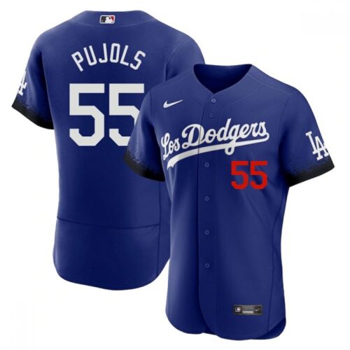 68635824e5468_1 Men's Los Angeles Dodgers #55 Albert Pujols 2021 Royal City Connect Flex Base Stitched Baseball Jersey