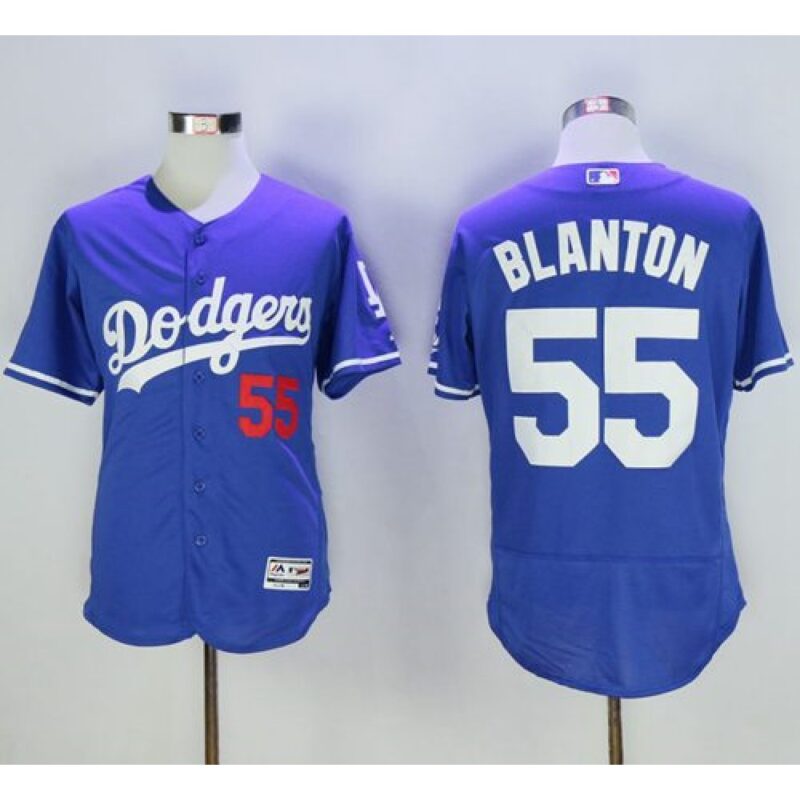 6863582b1ff4e_1 Dodgers #55 Joe Blanton Blue Flexbase Authentic Collection Stitched MLB Jersey
