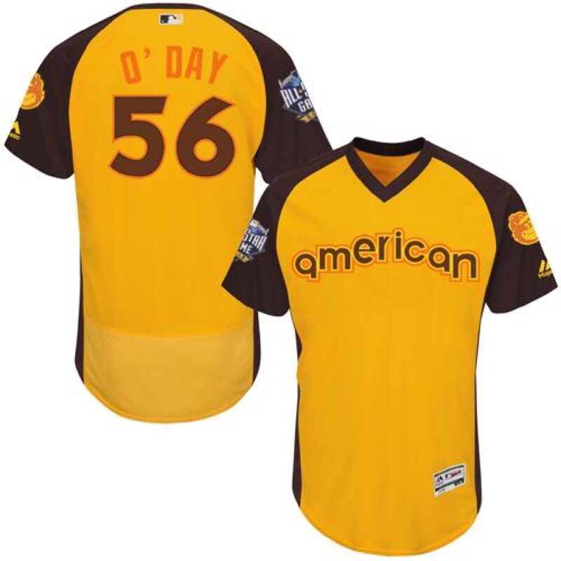 68635837cc1e6_1 Orioles #56 Darren O'Day Gold Flexbase Authentic Collection 2016 All-Star American League Stitched MLB Jersey