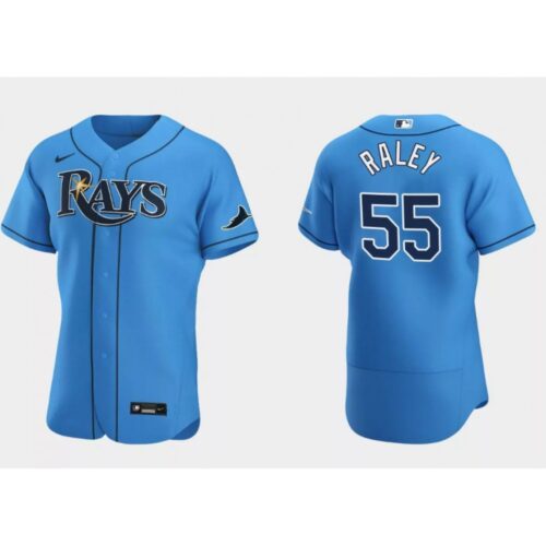 6863587309b77_1 Men's Tampa Bay Rays #55 Luke Raley Light Blue Flex Base Stitched Jersey