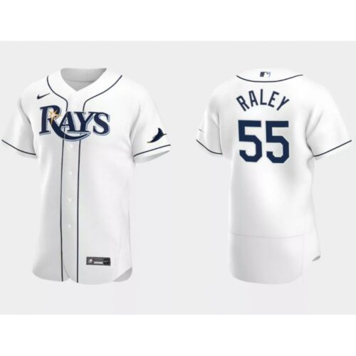 6863587f108d1_1 Men's Tampa Bay Rays #55 Luke Raley White Flex Base Stitched Jersey